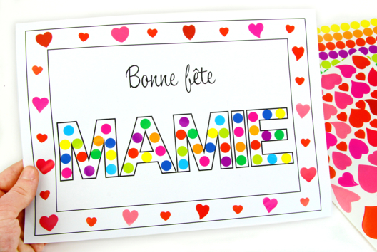 Activité Bonne Fête Mamie - Activités manuelles fête des mères - 10doigts.fr