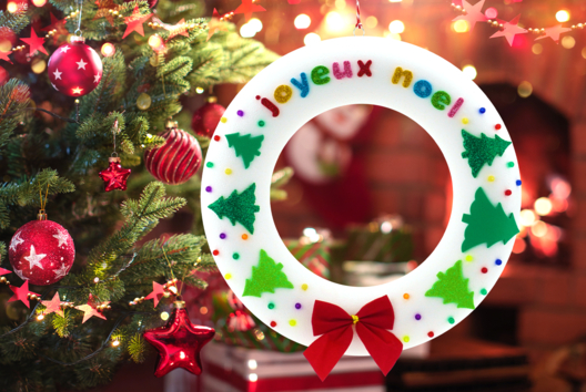 Activité Enfant Couronne Noel Polystyrène - Activités manuelles bricolages de Noël - 10doigts.fr - 2