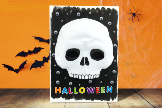 Activite Enfant Halloween Tableau Squelette - Activités manuelles Halloween - 10doigts.fr - 2