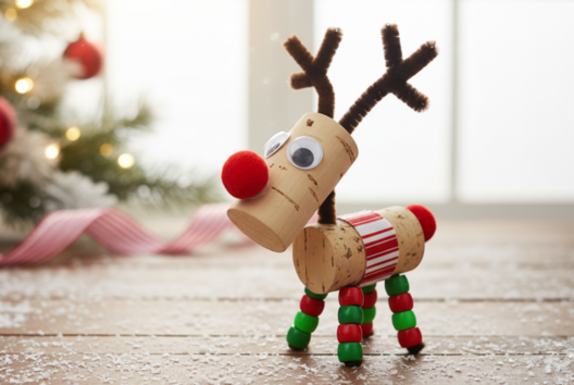 Activite ENfant Renne Bouchon liege - Activités manuelles animaux - 10doigts.fr