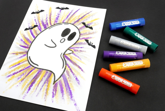 activité fantome halloween dessin enfant - Activités manuelles Halloween - 10doigts.fr - 2