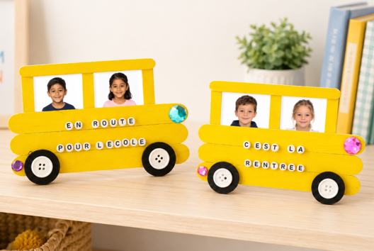 Activite Enfant Bus Rentree - Activités manuelles rentrée des classes - 10doigts.fr - 2