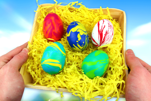 Activité manuelle Marbling Facile - Activités manuelles DIY Pâques - 10doigts.fr