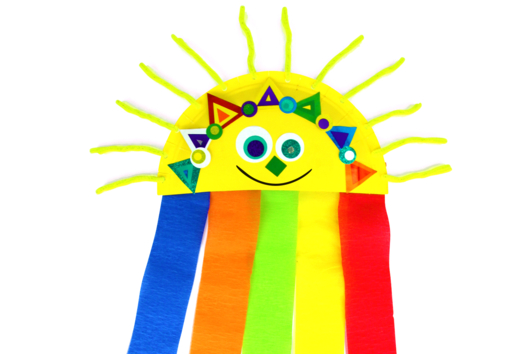 Activité manuelle soleil assiette - Activités manuelles la météo - 10doigts.fr - 2