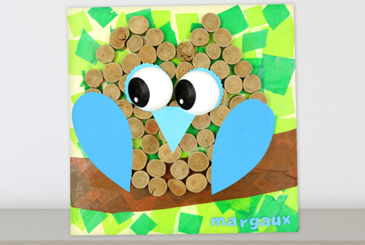 Activité manuelle Tableau Hiboux - Activités manuelles la nature - 10doigts.fr