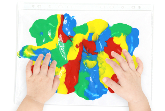 Activité Montessori Bébé Peinture Propre - Activités manuelles peinture - 10doigts.fr