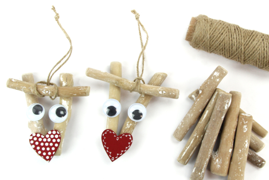 activité noël renne bois flotté - Activités manuelles Noël - 10doigts.fr