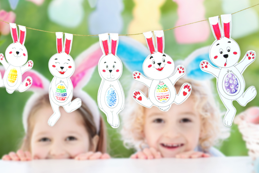 Activité Pâques Guirlande - Activités manuelles DIY Pâques - 10doigts.fr