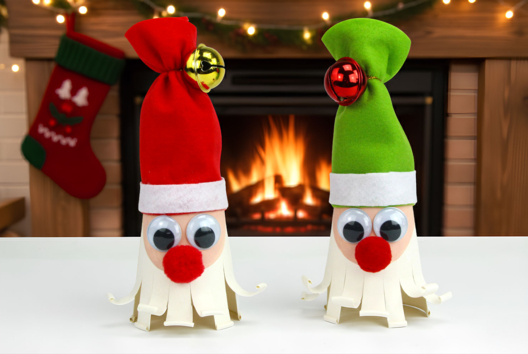 Activite Pere Noel Enfant Gobelet - Activités manuelles personnages de Noël - 10doigts.fr