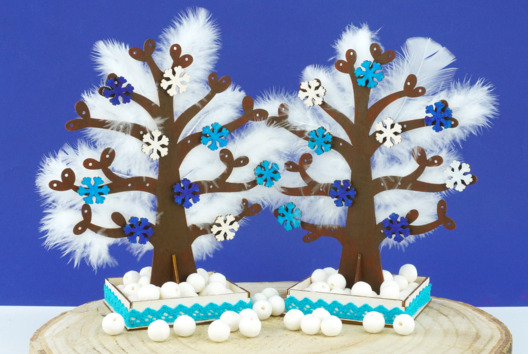 Arbre d'hiver - Activités manuelles enfants Hiver - 10doigts.fr