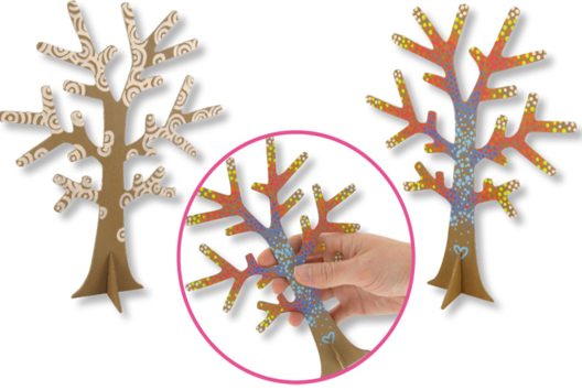 Arbre porte-bijoux en bois - Activités manuelles fête des mères - 10doigts.fr - 2