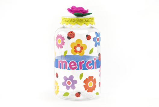 bocal à bonbon cadeau fin d'année - Activités manuelles cadeaux maitresses, maitres, ATSEM, AESH, nounous... - 10doigts.fr - 2