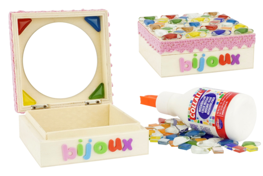 boite à bijoux cadeau fête des mères - Activités manuelles fête des mères - 10doigts.fr