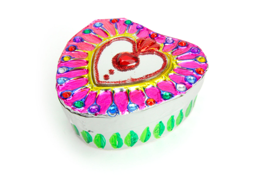 boite coeur métal - Activités manuelles fête des mères - 10doigts.fr