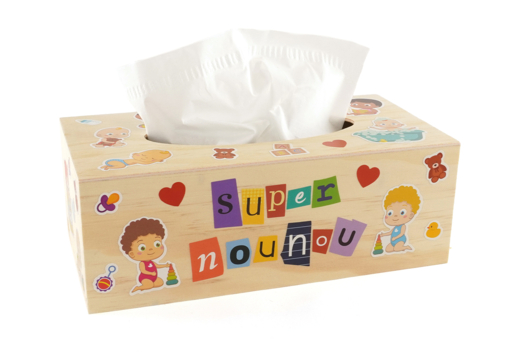 boites à mouchoirs personnalisée en bois - Activités manuelles cadeaux maitresses, maitres, ATSEM, AESH, nounous... - 10doigts.fr - 2