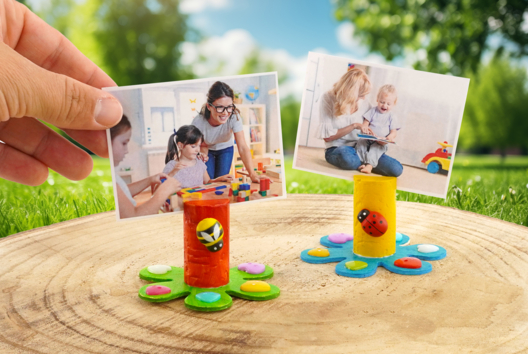 bouchon porte photo - Activités manuelles cadeaux maitresses, maitres, ATSEM, AESH, nounous... - 10doigts.fr - 2