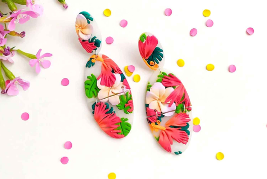 boucles fimo tropicales - Activités manuelles créations de bijoux - 10doigts.fr