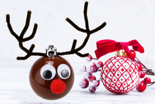 boule de noël renne - Activités manuelles décorations du sapin de Noël - 10doigts.fr