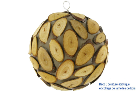 Boule nature - Activités manuelles décorations du sapin de Noël - 10doigts.fr