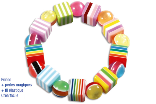 Bracelet ou collier Bayadère - Activités manuelles créations de bijoux - 10doigts.fr