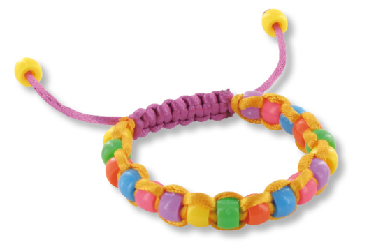 Bracelets Shamballa avec perles en plastique - Activités manuelles fête des mères - 10doigts.fr