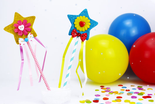 bricolage activité enfants baguette magique - Activités manuelles Carnaval, Mardi gras - 10doigts.fr