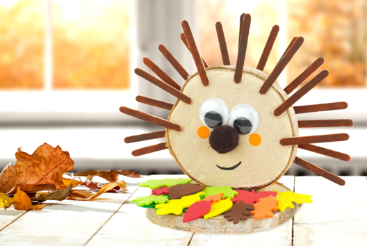 Bricolage Automne Enfant Herisson - Activités manuelles Automne - 10doigts.fr