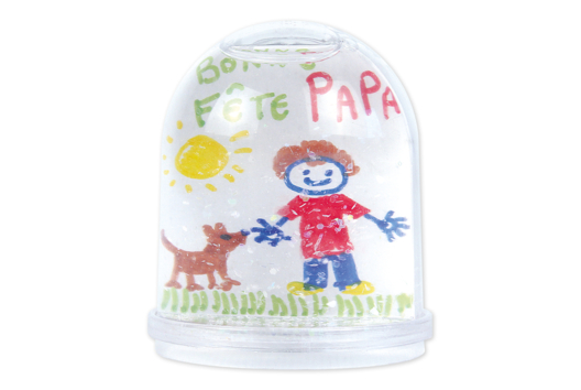 Bricolage Boule à neige papa - Activités manuelles fête des mères - 10doigts.fr - 2