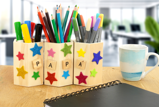Bricolage Fete Peres Pot Crayon - Activités manuelles fête des pères - 10doigts.fr