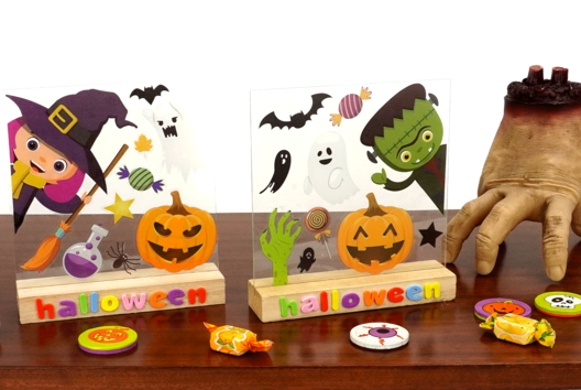 Bricolage Halloween Enfant Scene - Activités manuelles Halloween - 10doigts.fr - 2