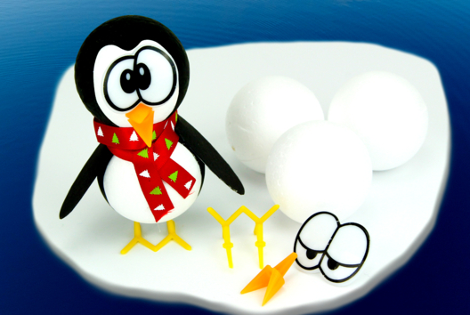 Bricolage Noel Pingouin - Activités manuelles animaux - 10doigts.fr