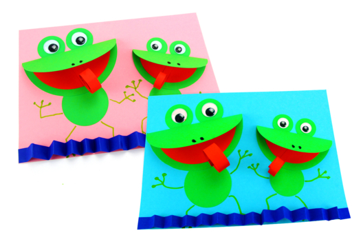 Bricolage Papier Grenouille - Activités manuelles collage, pliage - 10doigts.fr
