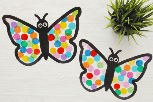 bricolage papillon - Activités manuelles Printemps - 10doigts.fr - 2