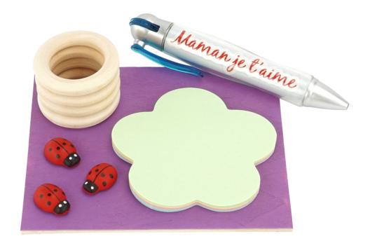 cadeau bloc notes stylo fête des mères DIY - Activités manuelles fête des mères - 10doigts.fr - 2