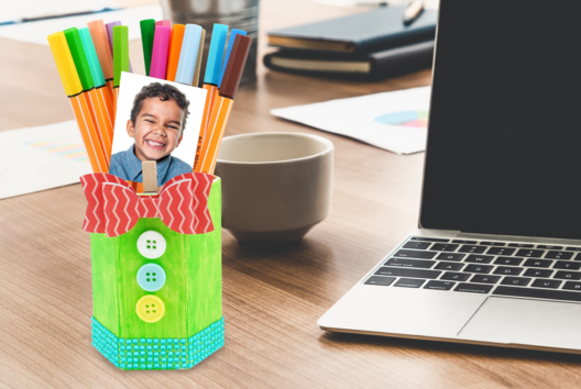 cadeau fête des pères pot à crayons enfants - Activités manuelles fête des pères - 10doigts.fr - 2