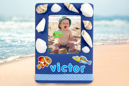 cadre coquillages activité enfants - Activités manuelles la nature - 10doigts.fr