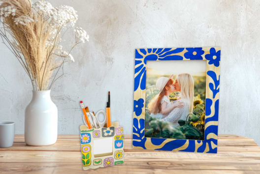 cadre et pot papier carbone - Activités manuelles dessin - 10doigts.fr