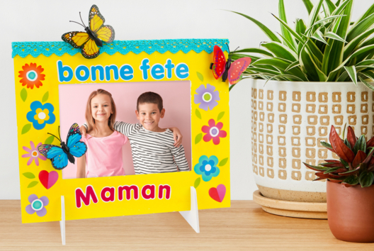 cadre fête des mères enfants cadeau - Activités manuelles fête des mères - 10doigts.fr