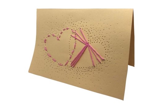 carte piquée - Activités manuelles fête des mères - 10doigts.fr