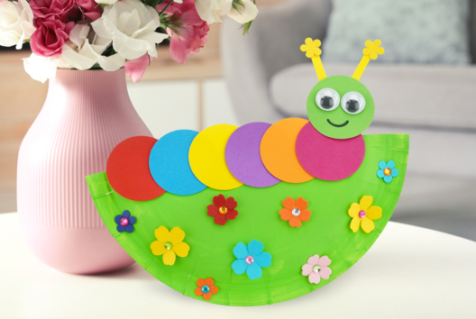 chenille papier assiette enfants DIY - Activités manuelles animaux - 10doigts.fr