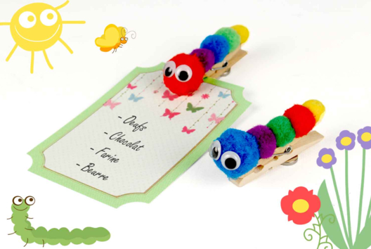 chenille pince à linge - Activités manuelles animaux - 10doigts.fr