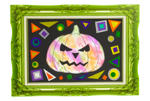 citrouille tableau halloween enfants activité - Activités manuelles Halloween - 10doigts.fr - 2