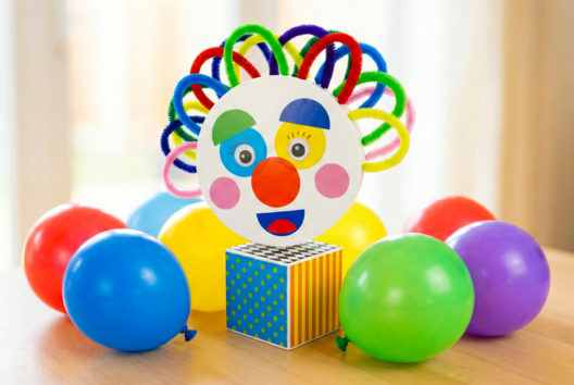 clown DIY activité enfant carnaval - Activités manuelles Carnaval, Mardi gras - 10doigts.fr