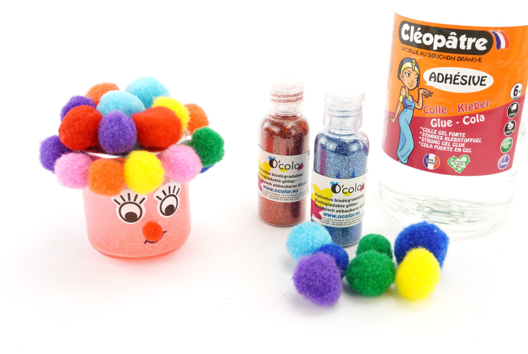 clown paillette - Activités manuelles Carnaval, Mardi gras - 10doigts.fr - 2