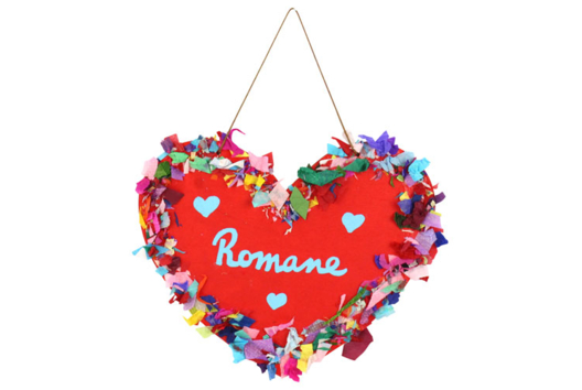 coeur à suspendre rouge - Activités manuelles fête des mères - 10doigts.fr