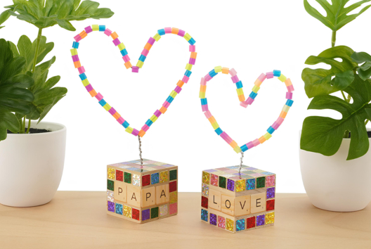 coeur cadeau fête des pères - Activités manuelles fête des pères - 10doigts.fr