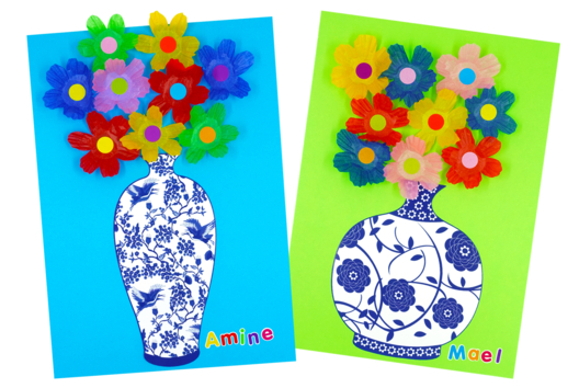 collage fleurs enfants - Activités manuelles Printemps - 10doigts.fr - 2