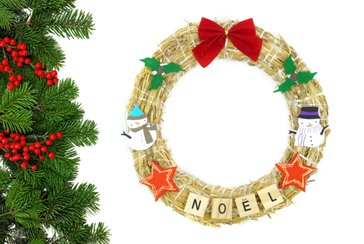 couronne de noël DIY enfants - Activités manuelles Noël - 10doigts.fr