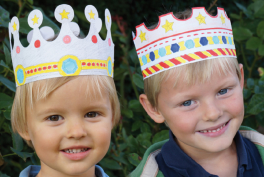 Couronnes en carte blanche - Activités manuelles Carnaval, Mardi gras - 10doigts.fr