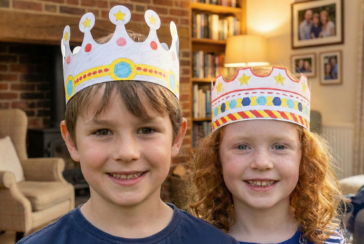 Couronnes en carte blanche - Activités manuelles Carnaval, Mardi gras - 10doigts.fr